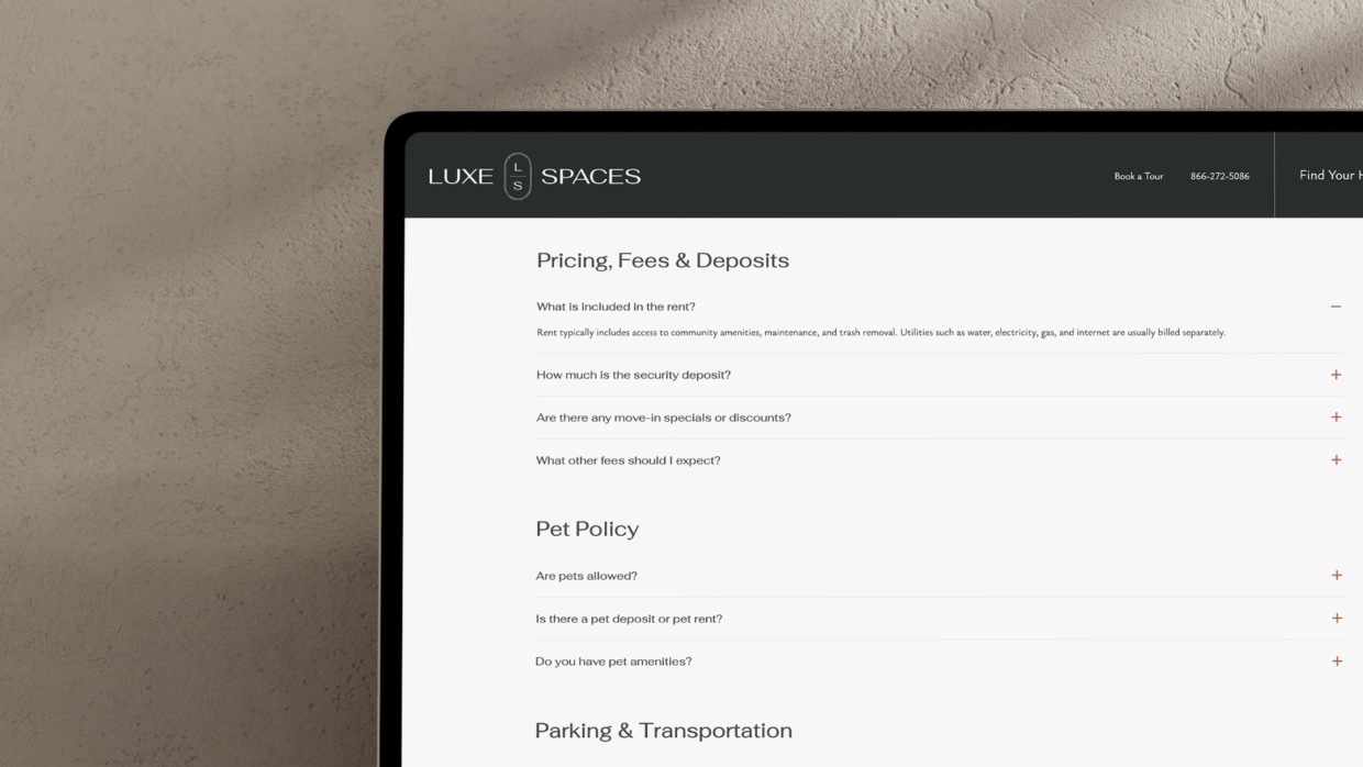 laptop displaying Jonah's FAQ Page