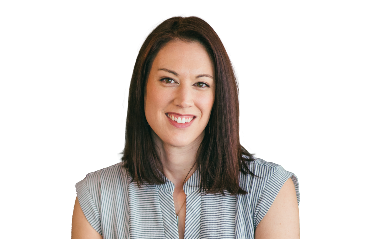 Let's Talk A woman smiling and ready to help you with your website needs.
